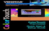 ColorTouch Thermostat Quick Start & Setup Guide · Quick Start & Setup Guide ... This Quick Start Manual W3/A UX W2 W1/O/B Y2 Y1 SENSOR Contents Necessary Tools. 3 Step 1 - Power