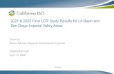 2021 & 2025 Final LCR Study Results for LA Basin and San ......• The underlined values indicate the final LCR needs for the LA Basin for 2021 and 2025. • The reasons for the changes
