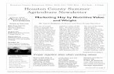 Houston County Summer Agriculture Newslettercounties.agrilife.org/houston/files/2011/03/Summer... · 2017-12-09 · necessary, supplementation decisions. With-out a forage analysis,
