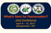 West Virginia Mine Drainage Task Force - April 9-13, 2017 … · 2017-05-09 · Early Reclamation History: pre -SMCRA 1928, Indiana: first organized reforestation program begun 1939-1966,