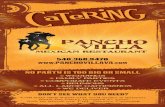 PANCHO MEXICAN RESTAURANT 540.368.9470 … · PANCHO VILLA MEXICAN RESTAURANT Buffalo Wings 16pc 12.00 Mini Chile Rellenos 16pc 14.99 Cheese Dip Guacamole O FAJITA BARO STARTING AT