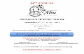 ARABIAN HORSE SHOW · 2017-04-25 · Arabian Horse Association Licensed by: United States Equestrian Federation. SHOW MANAGEMENT SHOW MANAGER Kathy Root (708) 207-1075 kathyroot12@gmail.com