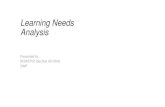 Learning Needs Analysis€¦ · What informed the Learning Needs Analysis? • In developing the Learning Needs Analysis for the first year of contract we have considered: • Strategic