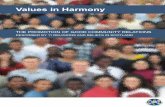 Values in Harmony - st- in Harmonyâ€™ provides an unique insight into values ordinary individuals draw