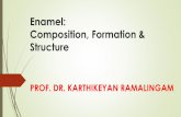 Enamel: Composition, Formation & Structure · ENAMEL It is the hardest calcified matrix in the body. Ameloblasts are the cells responsible for enamel formation. These cells are lost
