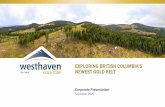 EXPLORING BRITISH COLUMBIA’S NEWEST GOLD BELT€¦ · WORLD-CLASS HIGH-GRADE GOLD DISCOVERY 3 High-Grade Gold Discovery 17.70 metres of 24.50 g/t Gold RIGHT ASSET Classic low-sulphidation
