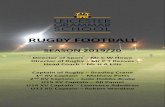 Rugby Football Fixture card 2019-20 · Rugby Football Protocol REQUEST OF ABSENCE It is at the discretion of the Director of Rugby to release children from fixtures providing there