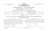 KERALA GAZETTE tIcf Kkddv · No. 276620 of March 1997, BSc. Degree Certificate SL.No. 289961 with Register No. 15980 of June 2002 issued on March 22, 2003 from University of Kerala,