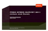 FREE SPEED SURVEY 2011 (Urban and Rural) Safety/Speed/Speed... · 2012-08-02 · residential roads was 39 km/h with a standard deviation of 8.3 km/h; • 23% of car drivers surveyed