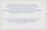 Native plant recovery in seeded and non-seeded plots following …€¦ · Clark Cowan, Biological Technician, Channel Islands National Park Paula Power, Ecologist, Channel Islands