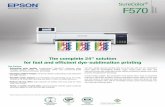 The complete 24 solution for fast and ef˜cient dye ... · for fast and ef˜cient dye-sublimation printing * Epson strongly recommends the use of genuine ink to ensure optimal print