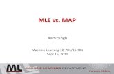 MLE vs. MAPaarti/Class/10701/slides/Lecture3.pdf · 2010-09-15 · 1 MLE vs. MAP Aarti Singh Machine Learning 10-701/15-781 Sept 15, 2010