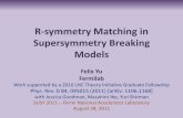 R-symmetry Matching in Supersymmetry Breaking Models€¦ · •Intriligator, Seiberg, Shih –models with metastable SUSY breaking vacua are generic –But R-symmetry is usually