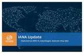 IANA Update - RIPE 72 2016€¦ · • Next step – prior to sending the next survey, ICANN will reach out to the RIRs to receive recommended list of recipients • One RIR respondent