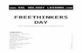 Holiday Lessons - Freethinkers Dayeslholidaylessons.com/01/freethinkers_day.doc · Web viewThe day is also called Thomas Paine Day. He was a great American who lived between 1737