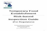 Temporary Food Establishment Risk-based Inspection Guide ...€¦ · Poor personal hygiene (unhealthy employees, improper hand washing, bare-hand contact) Application review in advance