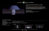 Alabaster Table Lamp · Drawing Name: Faceted Alabaster Lamp Material: Alabaster 108mm 4 1/4" 108mm 4 1/4" 80mm 3 1/4" 305mm 12"