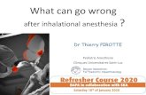 after inhalational anesthesia · after inhalational anesthesia ? Dr Thierry PIROTTE Pediatric Anesthesia Cliniques Universitaires Saint-Luc 1. APRICOT 2017 –The Lancet • Respiratory