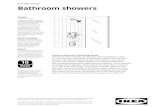 BUYING GUIDE Bathroom showers€¦ · VOXNAN Bath/shower set with thermostatic mixer Head shower Ø3½". Thermostatic faucet Ø7". Spout D6½". Chrome-plated finish 003.426.21 $129