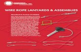 WIRE ROPE LANYARDS & ASSEMBLIES - Innovative Components · 2019-04-24 · Wire Rope Lanyards are stocked in both stainless and galvanized wire. Standard lanyards are readily available