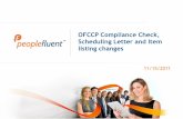 OFCCP Compliance Check, Scheduling Letter and Item listing ... · The U.S. Department of Labor, Office of Federal Contract Compliance Programs (OFCCP) has selected your establishment