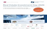 Real Estate Investment Day 2020...Real Estate Investment Day 2020 Real Estate Markets, Trends, Investment Opportunities 1st Annual Conference on September 15, 2020 at the Frankfurt