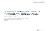 Pearson Edexcel Level 1 Award, Certificate and ... Summary of Pearson Edexcel Level 1 Award, Certificate