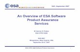 An Overview of ESA Software Product Assurance ServicesESA D/TEC-QQS Software Product Assurance 1 SAS, September 2007 An Overview of ESA Software Product Assurance Services ... management,