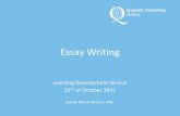 Essay Writing - Queen's University Belfast · 8 Stages of Essay Writing 1. Understanding the question 2. Research for your essay 3. Reading skills 4. Forming an argument 5. Planning