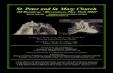 St. Peter and St. Mary Church · 2018-03-17 · St. Peter and St. Mary Church 115 Broadway • Haverstraw, New York 10927 Rectory 429-2196 • Religious Education Office 429-8824