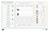 Phonics Activity Mat 1 - Amazon Web Services...Phonics Activity Mat 1 Read these words to a friend. Write the real words next to the chest and the nonsense words next to the bin. Circle