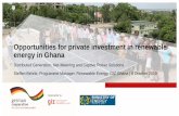 Opportunities for private investment in renewable energy ... · Global and Local Perspectives on Renewable Energy Why distributed generation? Existing and emerging business models
