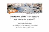 What is the key to treat nocturia and nocturnal enuresis? · voids/night is a ‘threshold’ for significant negative impact from nocturia If treatment can reduce nocturia frequency