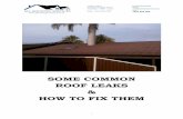 SOME COMMON ROOF LEAKS HOW TO FIX THEM · 4. PENETRATIONS IN METAL ROOFS This is the most common cause of roof leaks. Skylights are first on the list. They leak for all manner of
