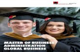 MASTER OF BUSINESS ADMINISTRATION GLOBAL BUSINESS · the MBA certificate of the same. The MBA program can be completed part-time in 13.5 months parallel to the participants‘ job.