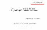 Ultrastar SSD400S Agency Certificate 9-16-2010 · 2020-07-18 · : IBM Rochester EMC Lab Testing laboratory name and designation number SL2-1N-E-1039 Commodity Type ( Model) HUSSL4010ASS600