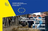 Rural Development Programme Flanders 2014-2020 · RDP III defines the implementation of the European policy on rural development for Flanders, i.e. the second Pillar of the European