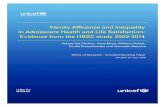 Family Affluence and Inequality in Adolescent Health and ... · FAMILY AFFLUENCE AND INEQUALITY IN ADOLESCENT HEALTH AND LIFE SATISFACTION: EVIDENCE FROM THE HBSC STUDY 2002-2014