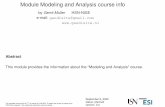 Module Modeling and Analysis course info · Module Modeling and Analysis course info by Gerrit Muller HSN-NISE e-mail: gaudisite@gmail.com Abstract This module provides the information
