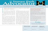 Advocator THE Inman Park - MemberClicks...Inman Park Advocator 3 May 2017Inman Park Neighborhood Association OFFICERS President, Neil Kinkopf 678-900-6862 president@inmanpark.org VP