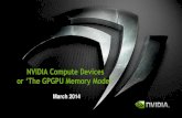 NVIDIA Compute Devices · 2014-03-05 · 3 NVIDIA’s Goal Standard for one-sided communication in a parallel context Move beyond host-managed communication Express communication