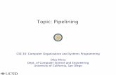 Topic: Pipelining - University of California, San Diego€¦ · Topic: Pipelining CSE 30: Computer Organization and Systems Programming Diba Mirza Dept. of Computer Science and Engineering