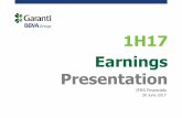 1H17 Earnings Presentation2017/08/10  · Investor Relations IFRS Earnings Presentation 1H17 2,826 3,219 1,549 1,670 1H16 1H17 1Q17 2Q17 Net Income (TL million) Cumulative Quarterly
