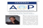 Introducing AOP’s New Director - SUNY Geneseo · Newsletter – Spring 2016 Edition Introducing AOP’s New Director – A Message from Ms. Diedre DeBose M y name is Diedre DeBose.