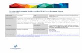 To the Administrator Addressed & TEA Press Release Digest Digest.pdf · To the Administrator Addressed & TEA Press Release Digest November / 2016 Date Posted 10/11/2016 Title Clarification