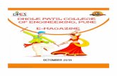 CAMPUS DIARY - dpcoepune.edu.in€¦ · On the occasion of Navratri Dhole Patil College of Engineering celebrated ‘Dandiya Night-Rang Rasiya 2019’ on 5 Oct 2019 in which Students,