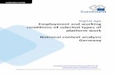 Digital Age Employment and working conditions of selected ... · Digital Age – Employment and working conditions of selected types of platform work. National context analysis Germany