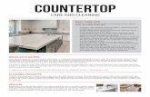 COUNTERTOP - Design Superstore · staining. Oil-based paints, linseed oil, putty, caulks and sealants may cause oily stains. Refer to the section on oil-based stains. • Water Spots