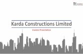 Karda Constructions Limited · 2019-02-27 · Nashik and aims to be the market leader in the city. • Most of the land reserves of the company are in and around Nashik. The company