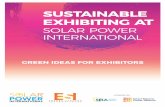 SUSTAINABLE EXHIBITING AT...sustainability leaders, SEIA and SEPA are encouraging exhibitors to support initiatives that will help Solar Power International and Energy Storage International